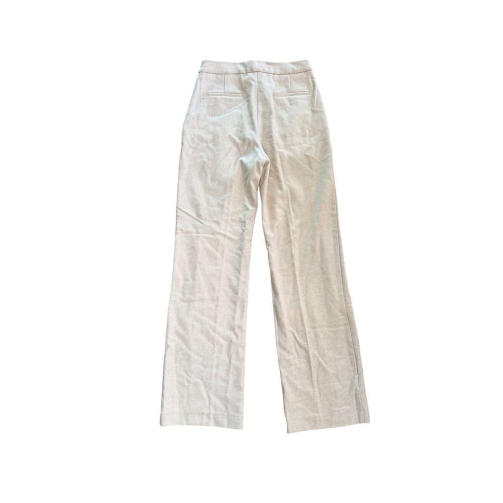 Sezane Clara Trousers Oatmeal Beige Wool Blend Straight Leg Pants‎ Size 38 NEW - Picture 2 of 8